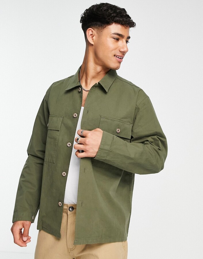 Gant ripstop overshirt in green - ShopStyle Shirts