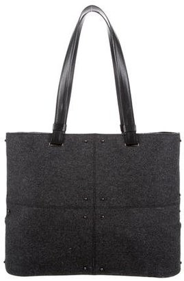 Tod's Leather-Accented Wool Tote
