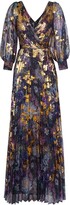 Thumbnail for your product : Marchesa Notte floral-print V-neck gown