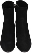 Thumbnail for your product : Julie Dee Low Heels Ankle Boots In Black Suede