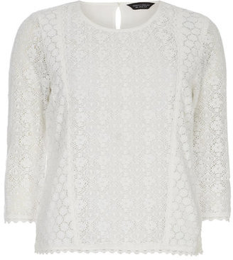 Dorothy Perkins Ivory Lace Front Blouse