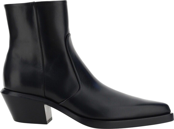 Balenciaga Tiaga Leather Boots in Black for Men