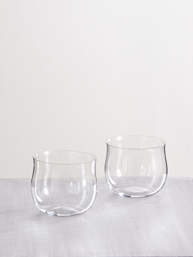 Lobmeyr Set Of Two Crystal Glass Tumblers - Neutrals