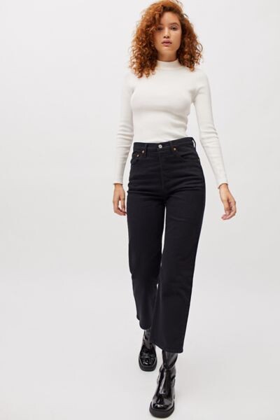 Levi's Ribcage Straight Ankle Jean - Black Sprout - ShopStyle
