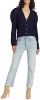 Thumbnail for your product : Design History Rib-Knit Puff-Sleeve Cardigan