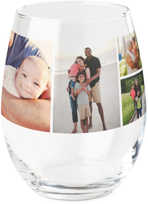 Shutterfly Stemless Wine Glasses: Gallery Of Six Printed Wine Glass, Glassware Printed Wine, Set Of 1, Multicolor