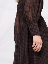 Thumbnail for your product : Ganni Gingham Puff-Sleeve Smock Dress