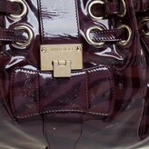 Thumbnail for your product : Jimmy Choo Burgundy Zebra Print Patent Leather Ramona Shoulder Bag