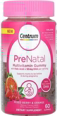 Centrum Centrum, PreNatal Multivitamin Gummy, Mixed Berry & Orange, 60 Gummies