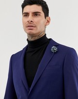 Thumbnail for your product : Gianni Feraud slim fit perfect navy wool blend suit jacket