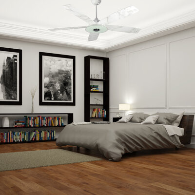 Trifecte 52" Striker 5 - Blade LED Smart Standard Ceiling Fan with Remote Control and Light Kit Included