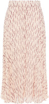 Thumbnail for your product : BA&SH Cloud Pleated Printed Georgette Midi Skirt