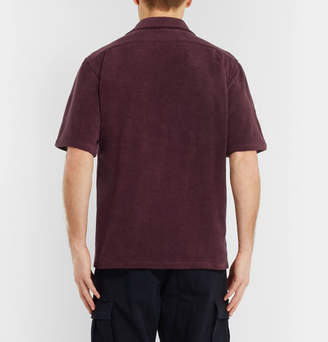 Camoshita Camp-Collar Cotton-Blend Terry Polo Shirt