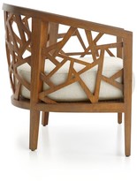 Thumbnail for your product : Crate & Barrel Ankara Grey Wash Frame Chair with Fabric Cushion