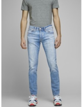 JACK /& JONES Male Slim//Straight Fit Jeans Tim Original AGI 004 3032Blue Denim