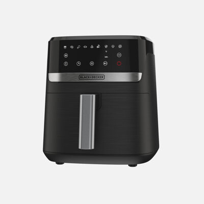 BLACK+DECKER Purify 4QT Air Fryer, Timer with Auto Shut-off and Shake Reminder, Digital LED Touchscreen and 9 Presets, 1300W, Dishwasher Safe Parts