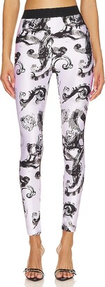 Versace Jeans Couture Watercolour Couture - Leggings for Woman - Purple -  E76HAC101-EJS292_E320