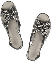 Thumbnail for your product : Karl Lagerfeld Paris Snake-effect leather sandals