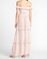 Thumbnail for your product : Express Off The Shoulder Ruffle Maxi Dress