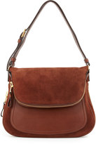 Thumbnail for your product : Tom Ford Jennifer Suede Shoulder Bag, Brown