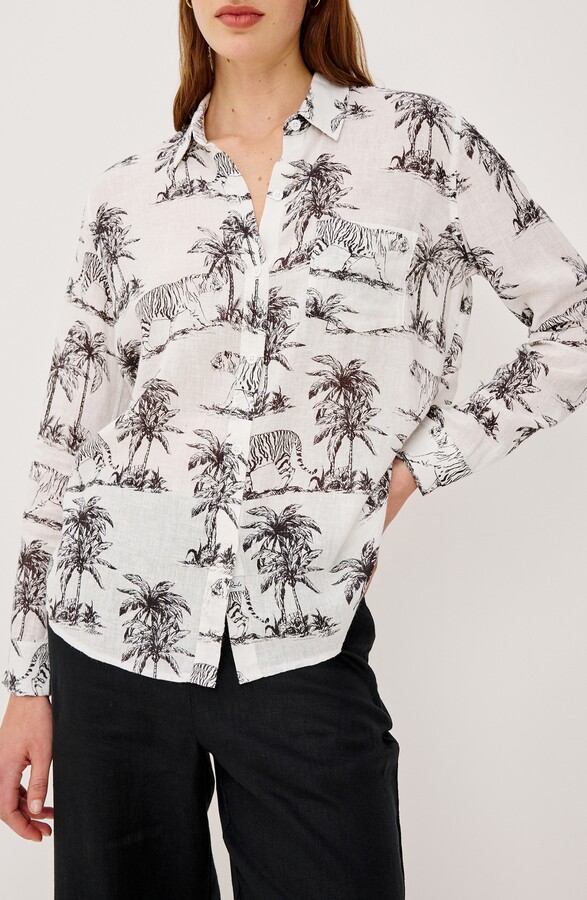 Rails Charli Linen Blend Button-Up Shirt