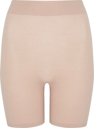 Beige Control sheer shorts, Wolford