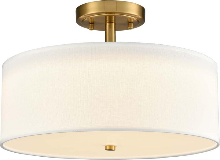 CLAXY 18.11 in. 0-Light Gold Flush Mount with No Glass Shade and No Light Bulb Type Included (1-Pack)