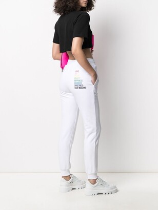 Love Moschino Slogan-Print Track Pants
