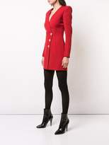 Thumbnail for your product : Balmain Plunge Neck Buttoned Dress