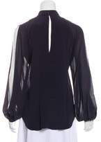 Thumbnail for your product : Nicole Miller Silk Mock Neck Blouse