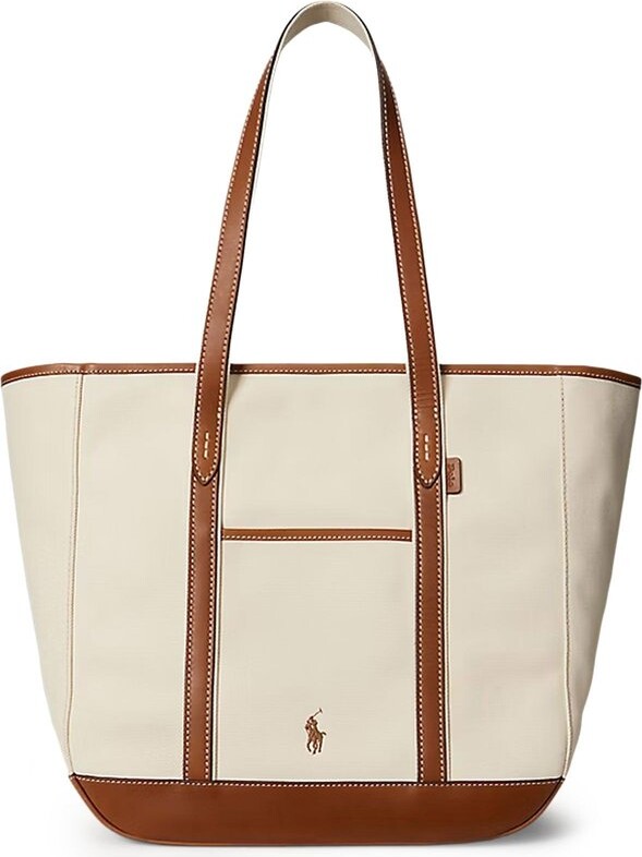 Polo Ralph Lauren Logo Embroidered Tote Bag