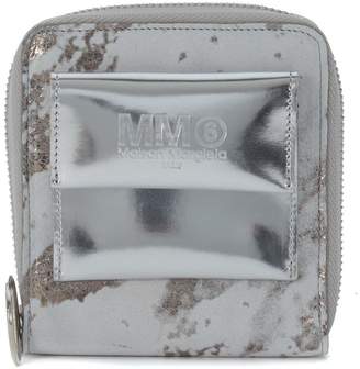 MM6 MAISON MARGIELA Silver And White Leather Wallet