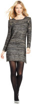 Thumbnail for your product : NY Collection Zip-Shoulder Sweater Dress