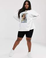 Thumbnail for your product : New Girl Order Curve relaxed long sleeve t-shirt with renaissance graphic