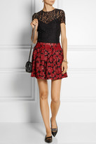 Thumbnail for your product : Alice + Olivia Fizer floral-jacquard mini skirt