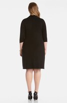 Thumbnail for your product : Karen Kane Cascade Faux Wrap Dress (Plus Size)
