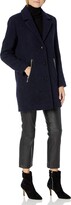 calvin klein women's asymmetrical boucle wool coat