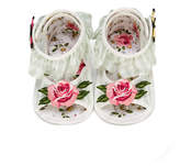 Thumbnail for your product : MonnaLisa gingham frilled floral sandals