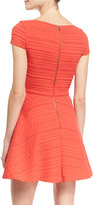 Thumbnail for your product : Alice + Olivia Shane Cap-Sleeve Skater Dress, Red