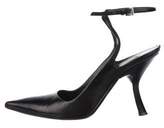 Thumbnail for your product : Prada Leather Ankle Strap Pumps Black Leather Ankle Strap Pumps