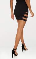 Thumbnail for your product : PrettyLittleThing Black Crepe Ladder Mini Skirt