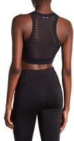 Thumbnail for your product : Bebe Shadow Stripe Embellished Crop Sports Bra