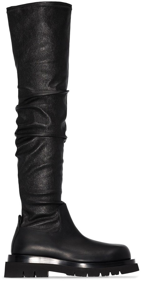 thigh high rubber boots