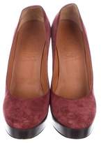 Thumbnail for your product : Lanvin Suede Round-Toe Pumps