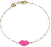 Thumbnail for your product : Alison Lou Lip 14-karat Gold And Enamel Bracelet