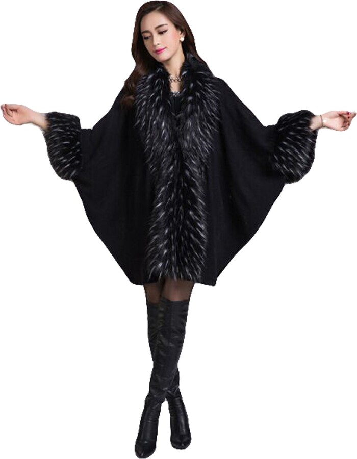 fur lined cape coat
