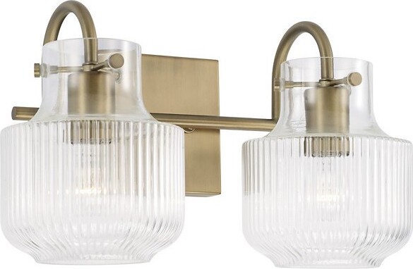 Capital Lighting Nyla Vanity Light in Black, Size: 2 light