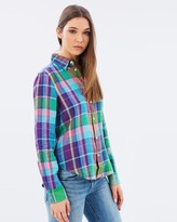 Thumbnail for your product : Polo Ralph Lauren Boy Fit Plaid Linen Shirt