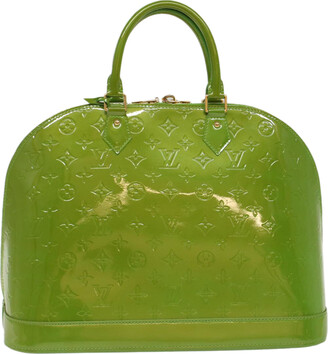 Louis Vuitton Alma Green Leather Handbag (Pre-Owned)