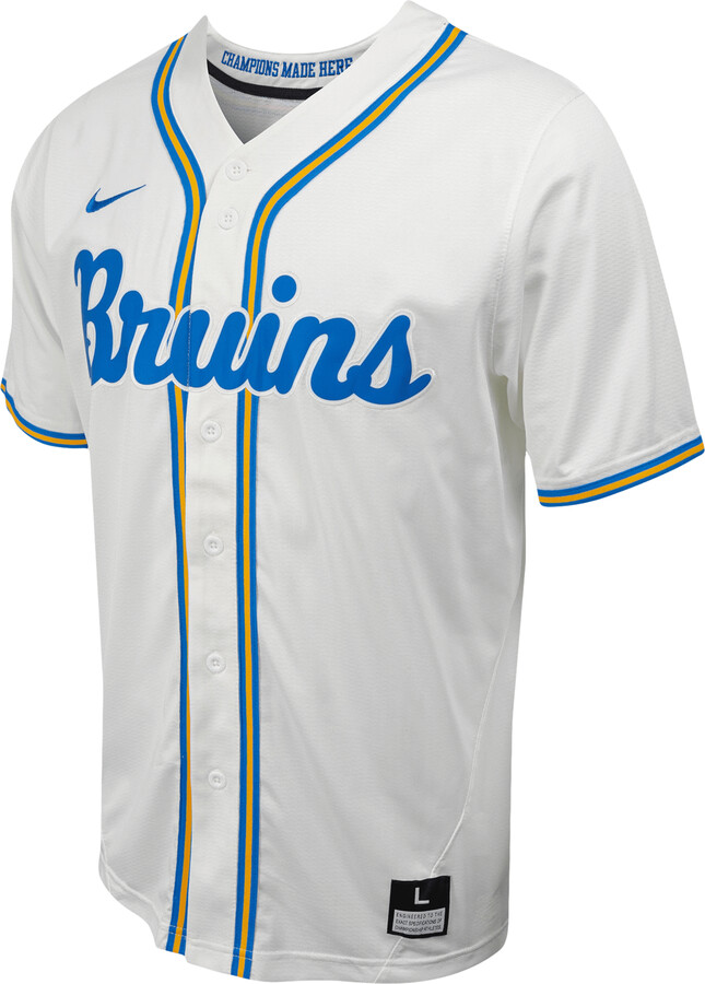 Nike UCLA Men's College Full-Button Baseball Jersey in White - ShopStyle  Short Sleeve Shirts